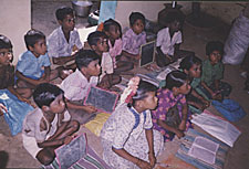 Evening village school in Valavanthi village